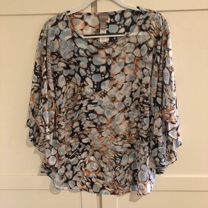 Chico's Size S/M Blouse Sleeve/Poncho Multicolor